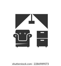 interior logo template. Icon Illustration Brand Identity. Isolated and flat illustration. Vector graphic