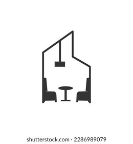 plantilla de logotipo interior. Identidad de la marca Ilustración de iconos. Ilustración aislada y plana. Gráfico vectorial