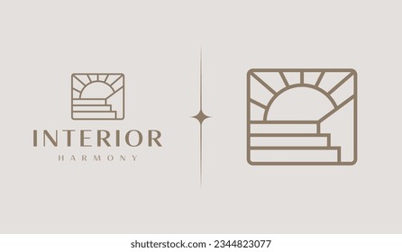 Interior Logo Template. Universal creative premium symbol. Vector illustration. Creative Minimal design template. Symbol for Corporate Business Identity