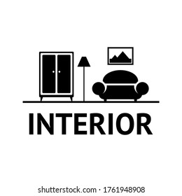 Interior logo. Vector. Black. Concept.