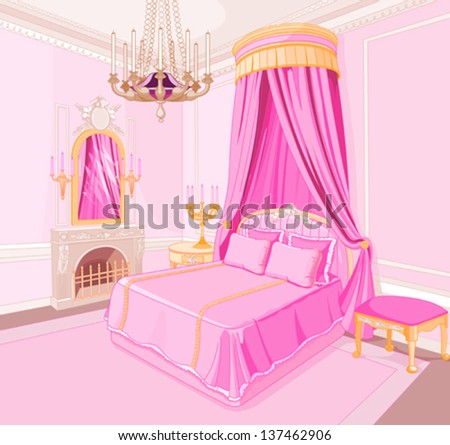 Interior of magic princess bedroom