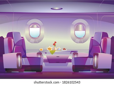 el interior de un magnífico jet privado
