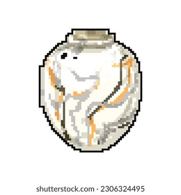 interior marble vase game pixel art retro vector. bit interior marble vase. old vintage illustration