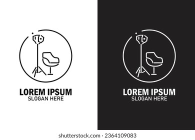 Interior minimalist Home furniture icon, gallery furniture logo design vector