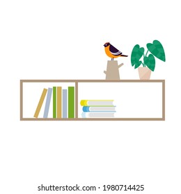 Artículos varios interiores.Ilustración vectorial fácil de editar.