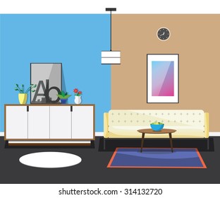 interior modern furniture living room lamp sofa