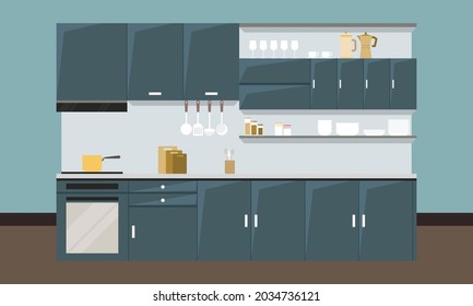 Decoración moderna sala de cocina logotipo minimalista