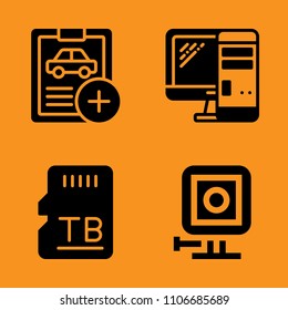 interior, modern, sky and fun icons set. Vector illustration for web and design
