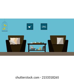 Interior Object Decor Minimalist Simple Flat Cartoon Pattern Background