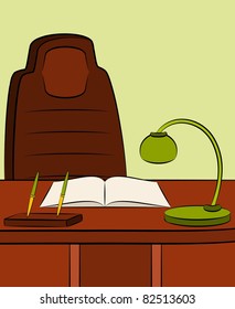 Interior of office for businesspeople. Vector