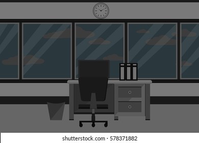 Interior office design.vector and illustration