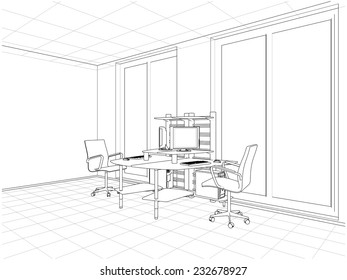 Interior Office Rooms Vector 22