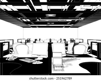 Interior Office Rooms Vector 26