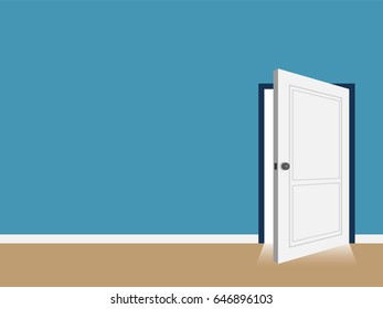 interior open door with copy space vector