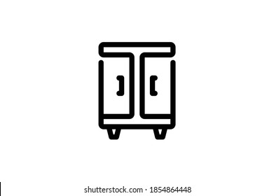 Interior Outline Icon - Cupboard