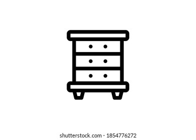 Innenausschnitt-Symbol - Schublade