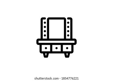 Interior Outline Icon - Dressing Table
