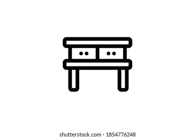 Interior Outline Icon - Table