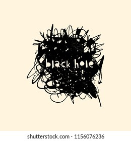 Interior poster and t-shirt design consept. Handdrawn ink scribble with rustic text.