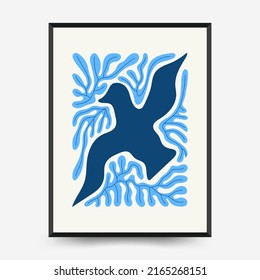 Interior posters template. Modern trendy Matisse minimal style.