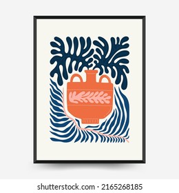 Interior posters template. Modern trendy Matisse minimal style.