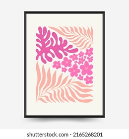Plantilla de afiches interiores. Moderna moda Matisse minimalista.