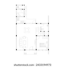 the interior of the residence with the interior arrangement