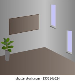 interior room in dark colors