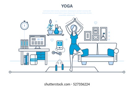 Yoga Room House Stock Illustrations Images Vectors