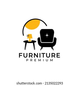 Interior Room Gallery Furniture Logo Design Stock Vector (Royalty Free ...