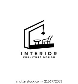 Interior Room Gallery Furniture Logo Design Stock Vector (Royalty Free ...