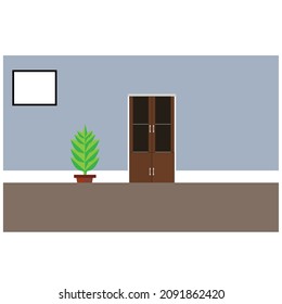 Fondo de diseño de la ilustración de la habitación interior 