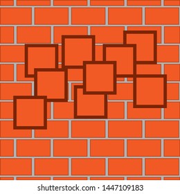 interior room with a light brick wall