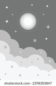 Interior room wall kids. Graphic design illustration for print. Poster