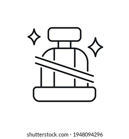 Interior And Seat Cleaning Linear Icon. Car Wash. Thin Line Customizable Illustration. Contour Symbol. Vector Isolated Outline Drawing. Editable Stroke