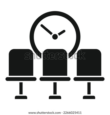 Interior service icon simple vector. Waiting area. Female patient