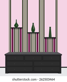 Interior shelf design, modern concept