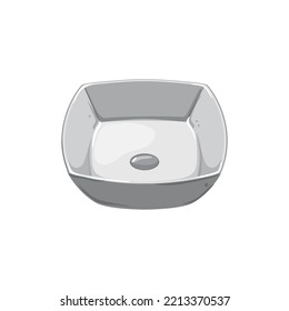 dibujos animados de cerámica del lavabo interior. señal de cerámica del lavabo interior. ilustración vectorial de símbolo aislado