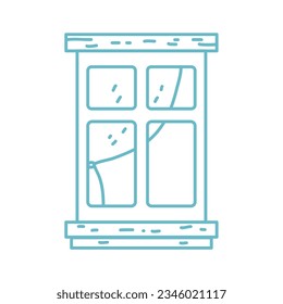 interior sketch painted window outline