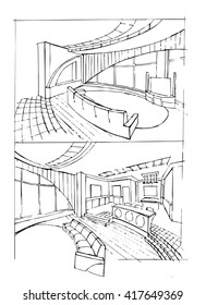 Interior sketches. Version 5