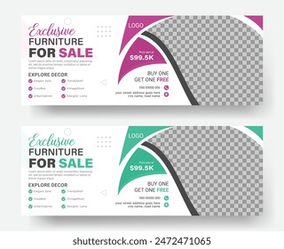  Interior social media Facebook cover template design. web banner cover template.