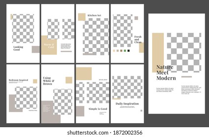 Interior social media post template. Good four your architecture, and interior brand. perfect for social media, website and application