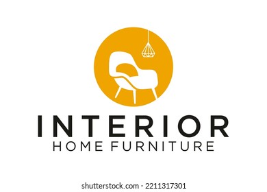 diseño del logotipo del sofá interior, tumbona, diseño del logotipo del mobiliario