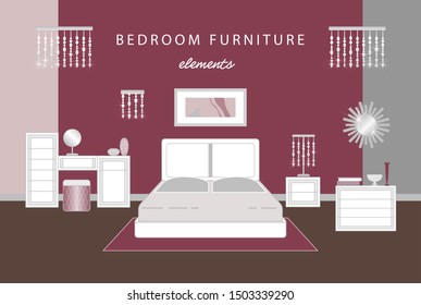 Interior. Sofa sets and home accessories. Furniture design. Sofas with pillows, lamps, pictures.