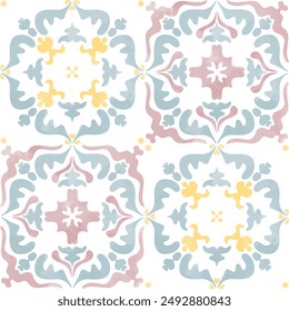 Interior azulejos españoles, mosaico de la cocina motivos portugueses. Elementos de Vector de carreras