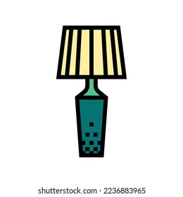 interior table lamp color icon vector. interior table lamp sign. isolated symbol illustration
