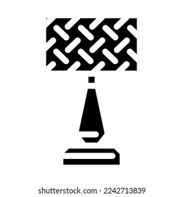 interior table lamp glyph icon vector. interior table lamp sign. isolated symbol illustration