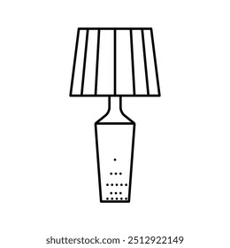 interior table lamp line icon vector. interior table lamp sign. isolated contour symbol black illustration