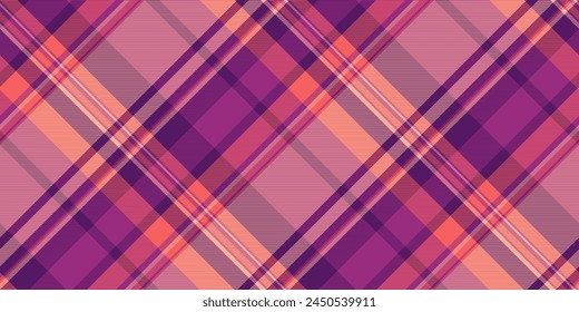 Fondo interior del patrón textil, cuadros del tartán del Vector juvenil. Textura de espiga tela a cuadros sin costuras en color rojo y rosa.