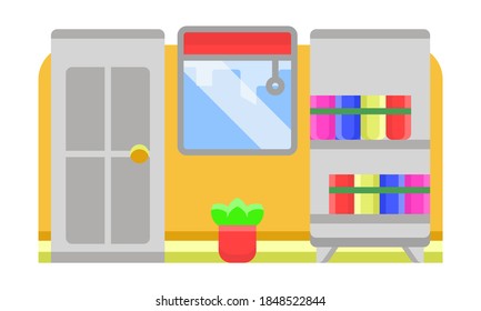 an interior that is designed very simply
